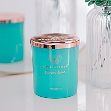 Świeca sojowa z amazonitem, cytryną i limonką - Crystallove Soy Candle with Amazonite Lemon Lime — Zdjęcie N3