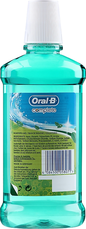 Plyn do płukania ust - Oral-B Complete Fresh Mint Mouthwash — Zdjęcie N2