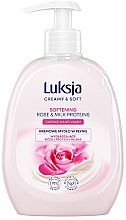 Kremowe mydło w płynie Róża i proteiny mleka - Luksja Creamy & Soft Softening Rose & Milk Proteins Caring Hand Wash — Zdjęcie N1