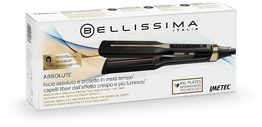 Prostownica do włosów z płytkami - Bellissima Absolute Hair Straightener With Plates 4XL 11873 — Zdjęcie N4