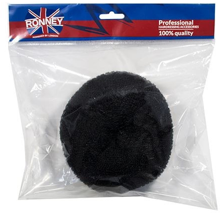Wypełniacz koka, 15 x 6,5 cm, czarny - Ronney Professional Hair Bun 055 — Zdjęcie N1