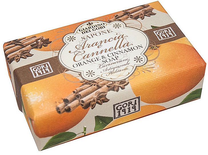 Mydło w kostce Pomarańcza i cynamon - Antico Saponificio Gori 1919 Orange & Cinnamon Soap — Zdjęcie N1