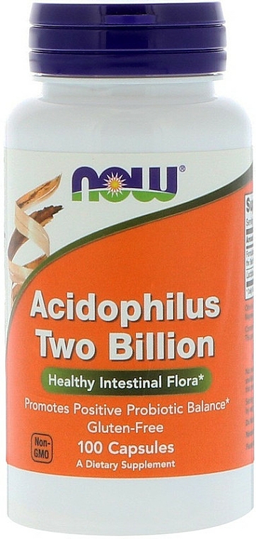 Szczep bakterii kwasu mlekowego w kapsułkach - Now Foods Acidophilus Two Billion — Zdjęcie N1