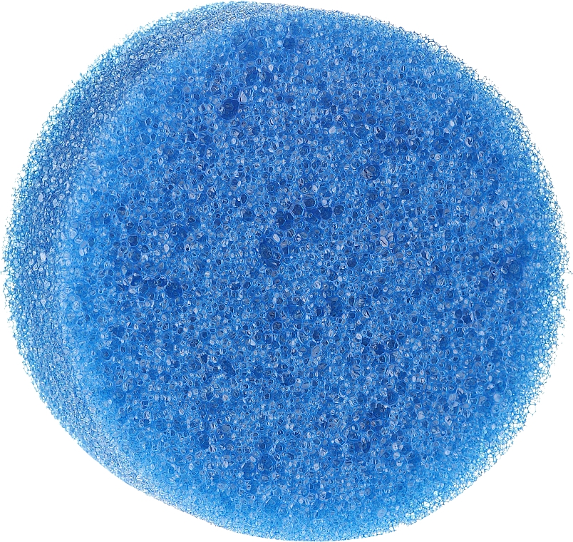 Antycellulitowa gąbka do kąpieli, okrągła, niebieska - Inter-Vion