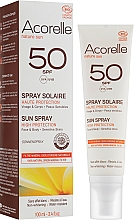 Organiczny spray przeciwsłoneczny SPF 50 - Acorelle Sun Spray High Protection Sensitive Skins — Zdjęcie N2
