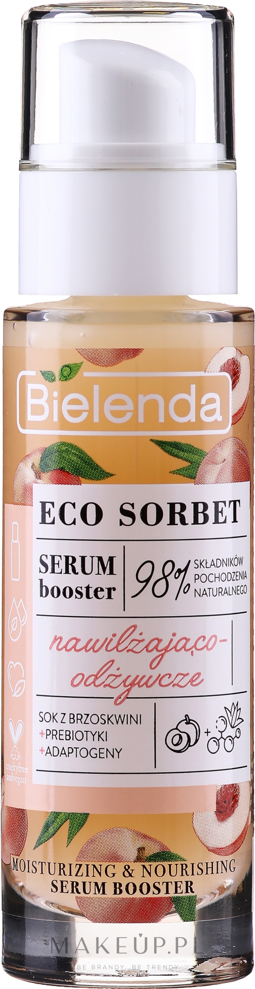 Nawilżająco-odżywcze serum-booster do twarzy - Bielenda Eco Sorbet Moisturizing & Nourishing Serum Booster — Zdjęcie 30 ml