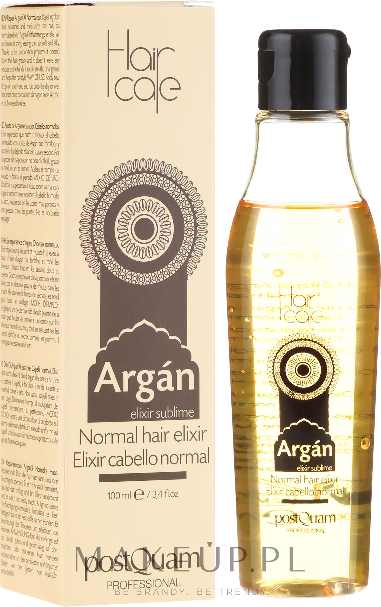 Eliksir z olejem arganowym do włosów normalnych - PostQuam Argan Sublime Hair Care Normal Hair Elixir — Zdjęcie 100 ml