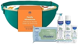 Kup Zestaw - Mustela Family Adventures Banana Bag Terracota (bag + wipes/60pcs + milk/300ml + gel/200ml + cr/40ml)