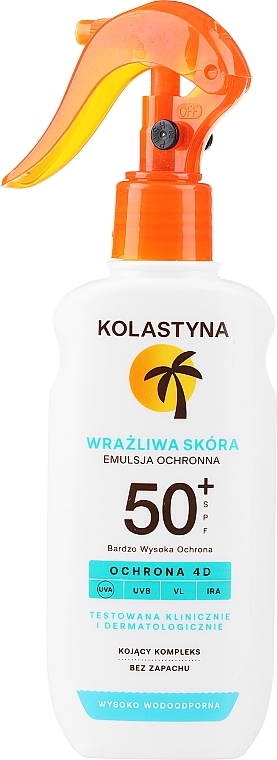 PRZECENA! Przeciwsłoneczna emulsja ochronna w sprayu do ciała SPF 50+ - Kolastyna Sensitive Skin SPF50 * — Zdjęcie N2