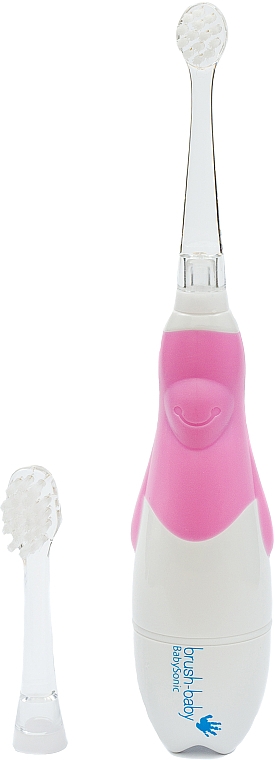 Elektryczna szczoteczka do zębów, 0-3 lata, różowa - Brush-Baby BabySonic Pro Electric Toothbrush — Zdjęcie N2