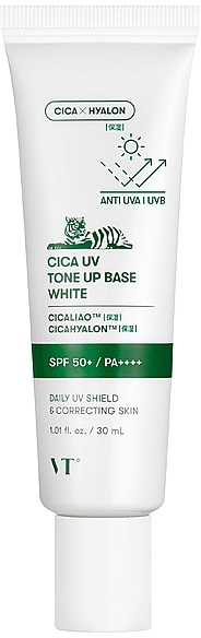 Baza pod makijaż - VT Cosmetics Cica Uv Tone Up Base White — Zdjęcie N2