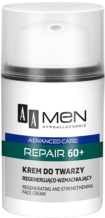 Regenerująco-wzmacniający krem do twarzy dla mężczyzn 60+ - AA Men Advanced Repair Face Cream — Zdjęcie N2