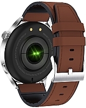 Inteligentny zegarek dla mężczyzn, jasnobrązowa skóra - Garett Smartwatch Men Elegance RT — Zdjęcie N3