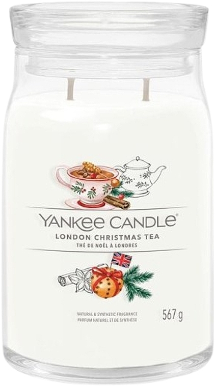 Świeca zapachowa w słoiku London Christmas Tea, 2 knoty - Yankee Candle Singnature  — Zdjęcie N2