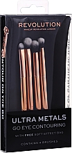 Zestaw pędzli do cieni - Makeup Revolution Ultra Metals Go Contour Eyeshadow Brush — Zdjęcie N2