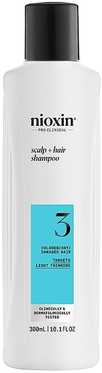 Szampon do skóry głowy i włosów suchych - Nioxin Pro Clinical System 3 Scalp + Hair Thickening Shampoo — Zdjęcie N1