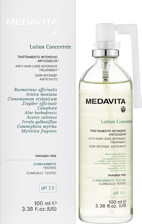 Spray przeciw wypadaniu włosów - Medavita Lotion Concentree Anti-Hair Loss Spray — Zdjęcie N2