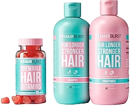 Zestaw na porost włosów - Hairburst The Chewable Hair Growth Bundle (shm/350ml + cond/350ml + vitamins/60pcs) — Zdjęcie N2