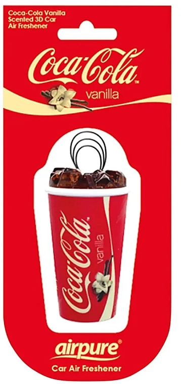 Zawieszka zapachowa do samochodu Coca-Cola Vanilla - Airpure Car Air Freshener Coca-Cola 3D Vanilla — Zdjęcie N1