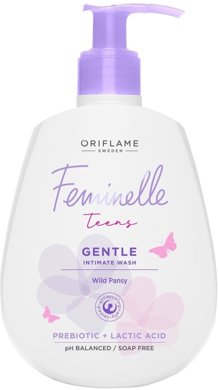Łagodny żel do higieny intymnej dla nastolatek Dziki bratek - Oriflame Feminelle Gentle Intimate Wash Wild Pansy — Zdjęcie N1