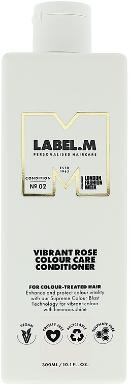 Odżywka do włosów farbowanych - Label.m Vibrant Rose Colour Care Conditioner  — Zdjęcie N1