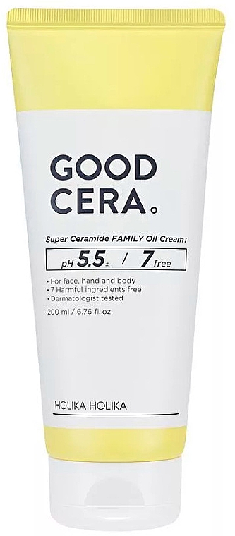 Uniwersalny krem do twarzy i ciała - Holika Holika Good Cera Super Ceramide Family Oil Cream — Zdjęcie N1