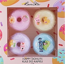 Zestaw aromatycznych bomb do kąpieli - Love Skin Happy Donuts (bath bombs/4x60g) — Zdjęcie N2