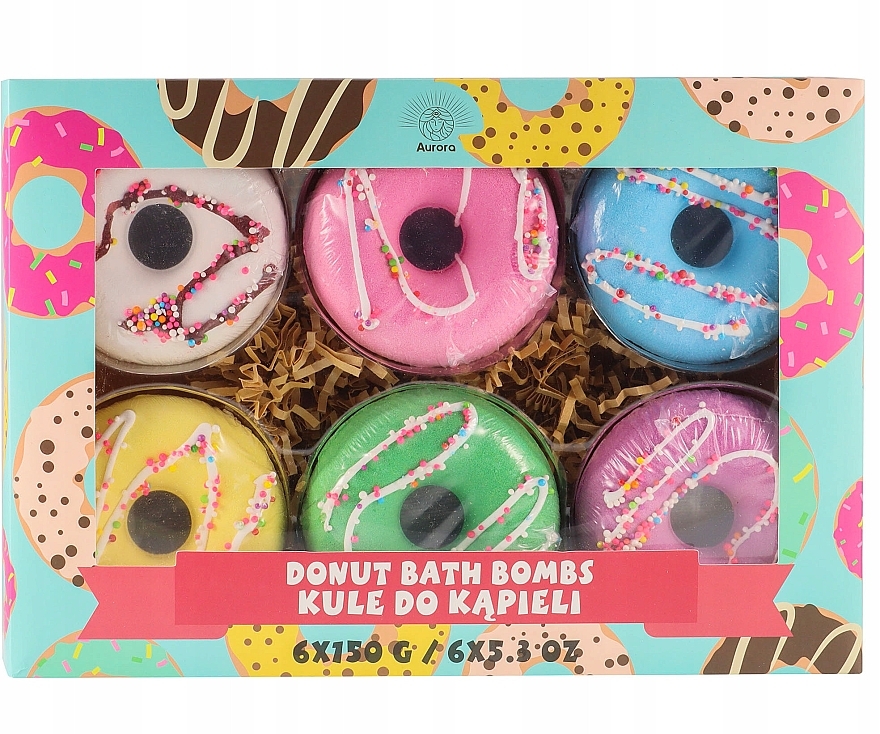 Zestaw - Aurora Donut Bath Bombs Set (bath/bomb/6x150g) — Zdjęcie N1