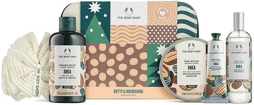 Zestaw, 6 produktów - The Body Shop Nutty & Nourishing Shea Big Gift — Zdjęcie N1
