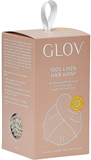 100% lniany turban do włosów - Glov 100% Linen Hair Wrap — Zdjęcie N3