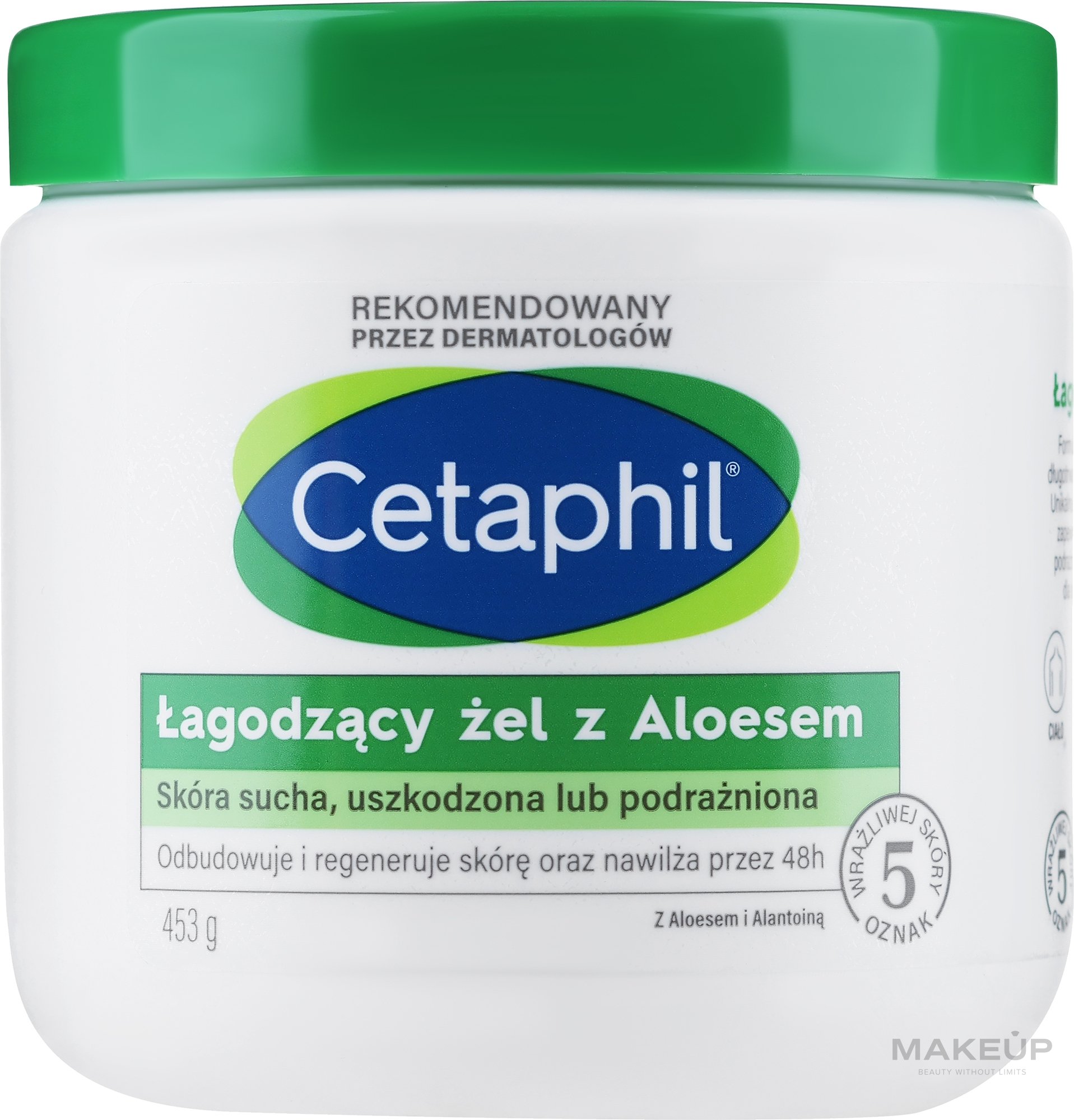 Łagodzący żel z Aloesem - Cetaphil Soothing Gel Cream With Aloe Vera and Allantoin — Zdjęcie 453 g