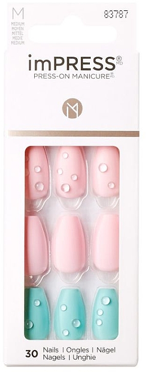 PRZECENA! Sztuczne paznokcie żelowe - Kiss imPress M Medium Length Press-On Manicure * — Zdjęcie N1