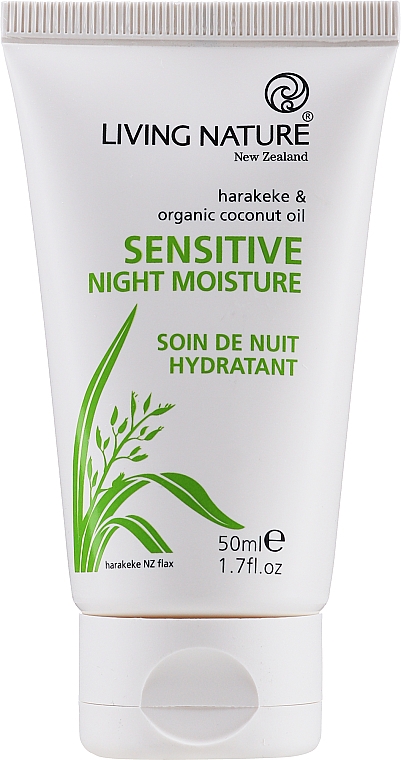 Krem do twarzy na noc z pączkami modrzewia i naturalną witaminą C - Living Nature Sensitive Night Moisture Cream — Zdjęcie N1