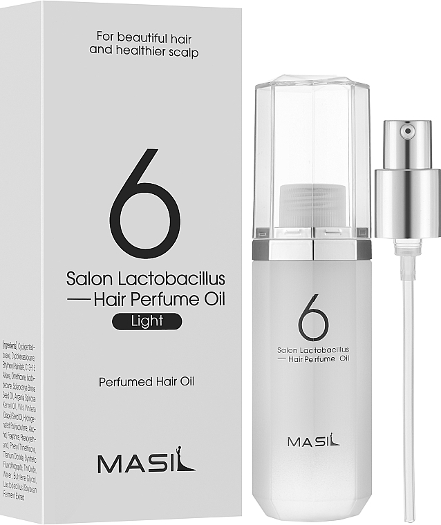 Perfumowany olejek wygładzający włosy - Masil Salon Lactobacillus Hair Perfume Oil Light — Zdjęcie N2