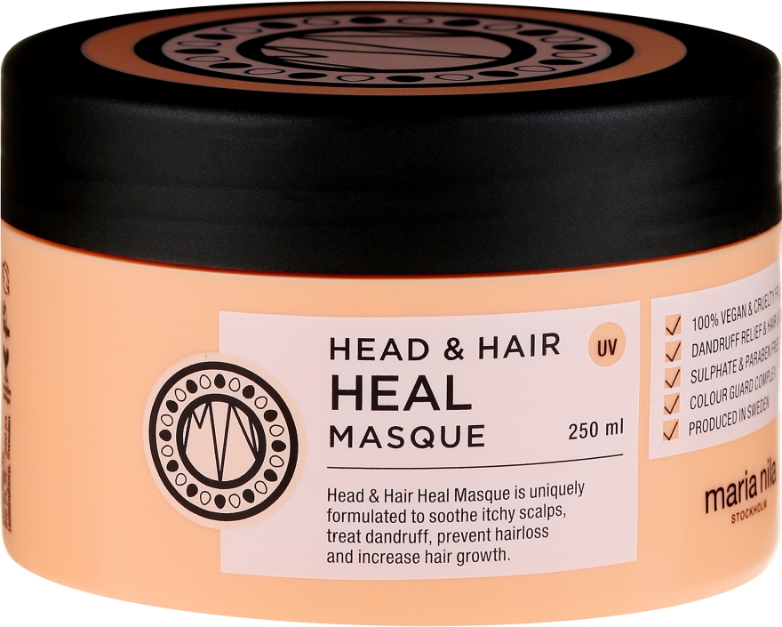 Kojąca maska przeciwłupieżowa do włosów - Maria Nila Head & Hair Heal Masque — Zdjęcie N1