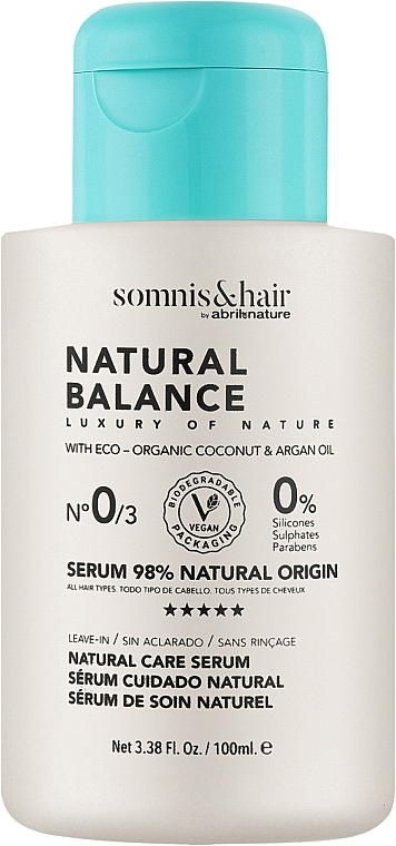 Serum przeciw puszeniu się z ochroną termiczną - Somnis & Hair 98% Natural Origin — Zdjęcie N1