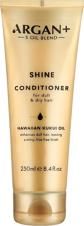 Nabłyszczająca odżywka do włosów suchych i matowych - Argan+ Shine Conditioner Hawaiian Kukui Oil — Zdjęcie N1