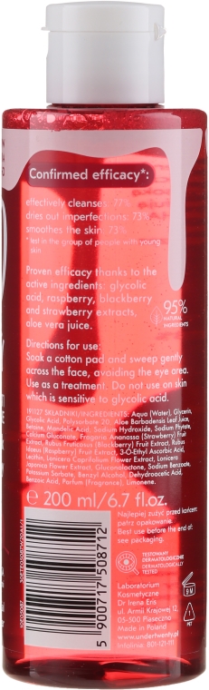 Oczyszczający tonik antybakteryjny do twarzy - Under Twenty Anti Acne! Active Detoxifying Tonic — Zdjęcie N2