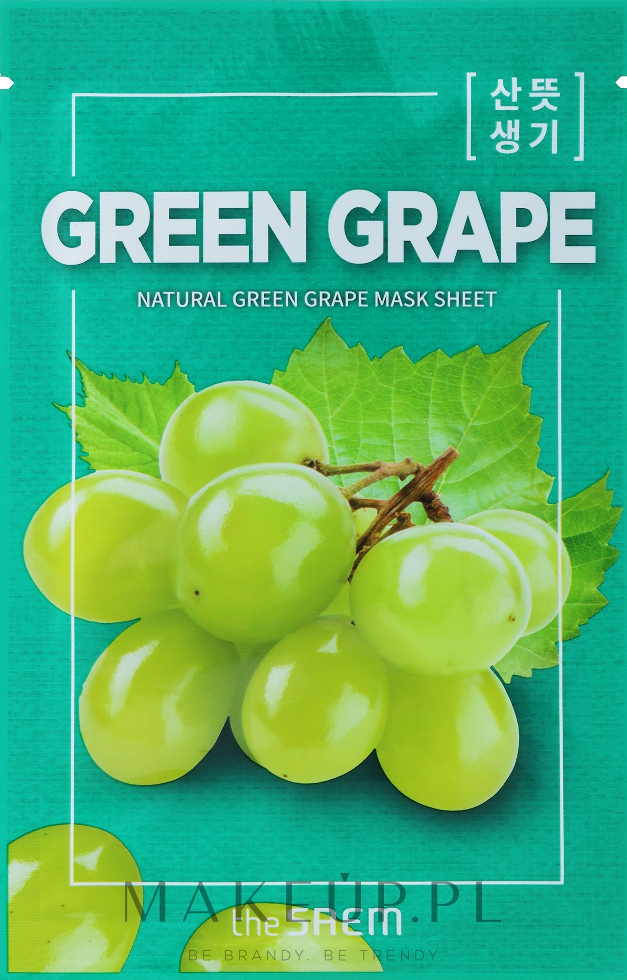 Maska w płachcie z ekstraktem z winogron - The Saem Natural Green Grape Mask Sheet — Zdjęcie 21 ml