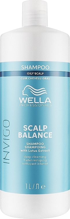 Szampon przeciwłupieżowy do przetłuszczającej się skóry głowy - Wella Professionals Invigo Scalp Balance Deep Cleansing Shampoo — Zdjęcie N2