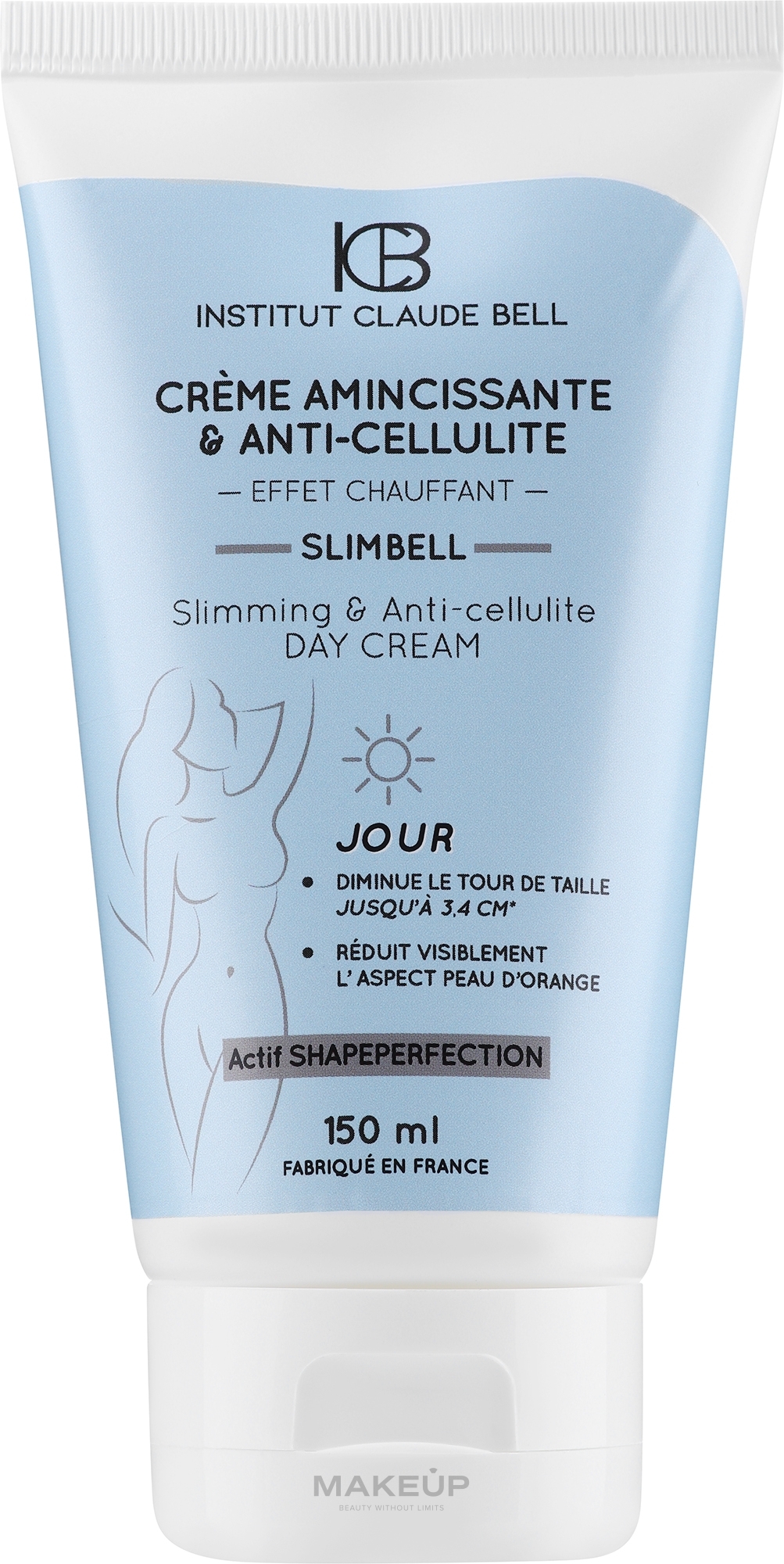 Wyszczuplający krem antycellulitowy na dzień - Institut Claude Bell Slimbell Thermal Slimming & Anti-Cellulite Cream — Zdjęcie 150 ml