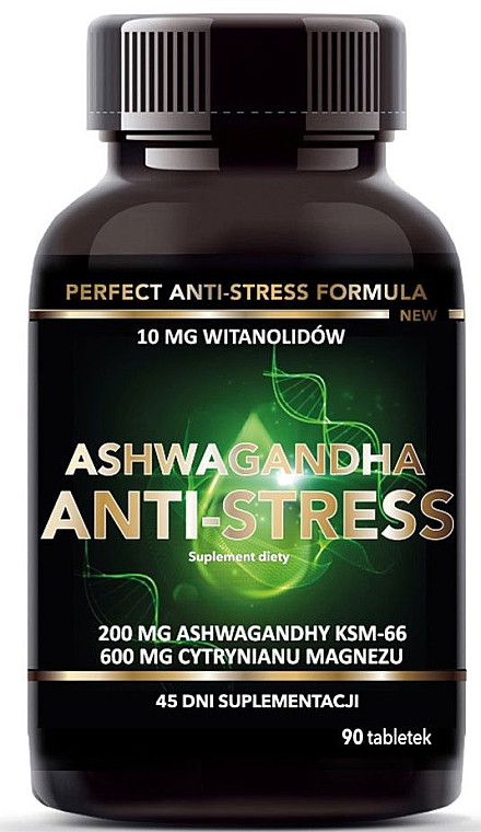 Ashwagandha KSM-66 200 mg + magnez 600 mg - Intenson Anti-Stress — Zdjęcie N1