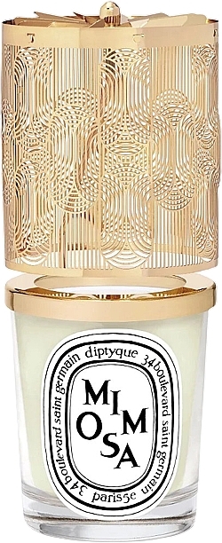 Zestaw - Diptyque Mimosa Candle Lantern Holiday Gift Set (candle/190g + acc/1pc) — Zdjęcie N1