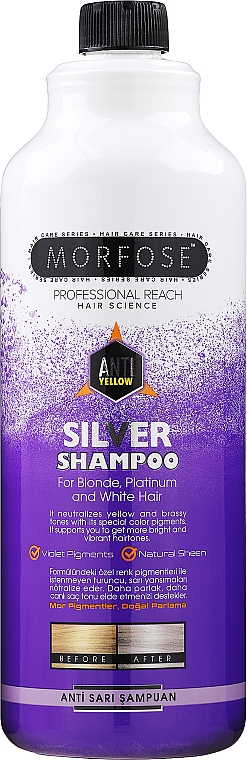 Szampon do włosów jasnych i siwych - Morfose Silver Szampon  — Zdjęcie N1