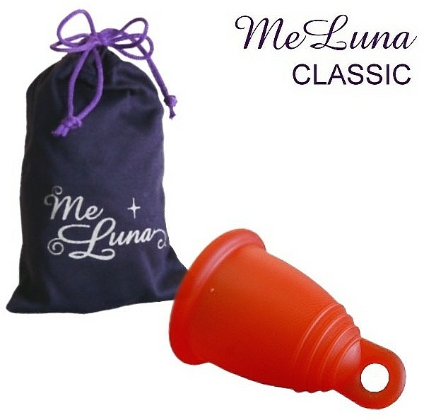 Kubeczek menstruacyjny, rozmiar S, czerwony - MeLuna Classic Menstrual Cup Ring — Zdjęcie N2