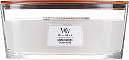 Świeca zapachowa w szkle - Woodwick Hearthwick Flame Ellipse Candle Smoked Jasmine — Zdjęcie N3