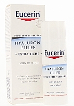 WYPRZEDAŻ  Bogaty krem do twarzy na dzień wypełniający zmarszczki - Eucerin Hyaluron-Filler Extra Riche Day Cream * — Zdjęcie N1