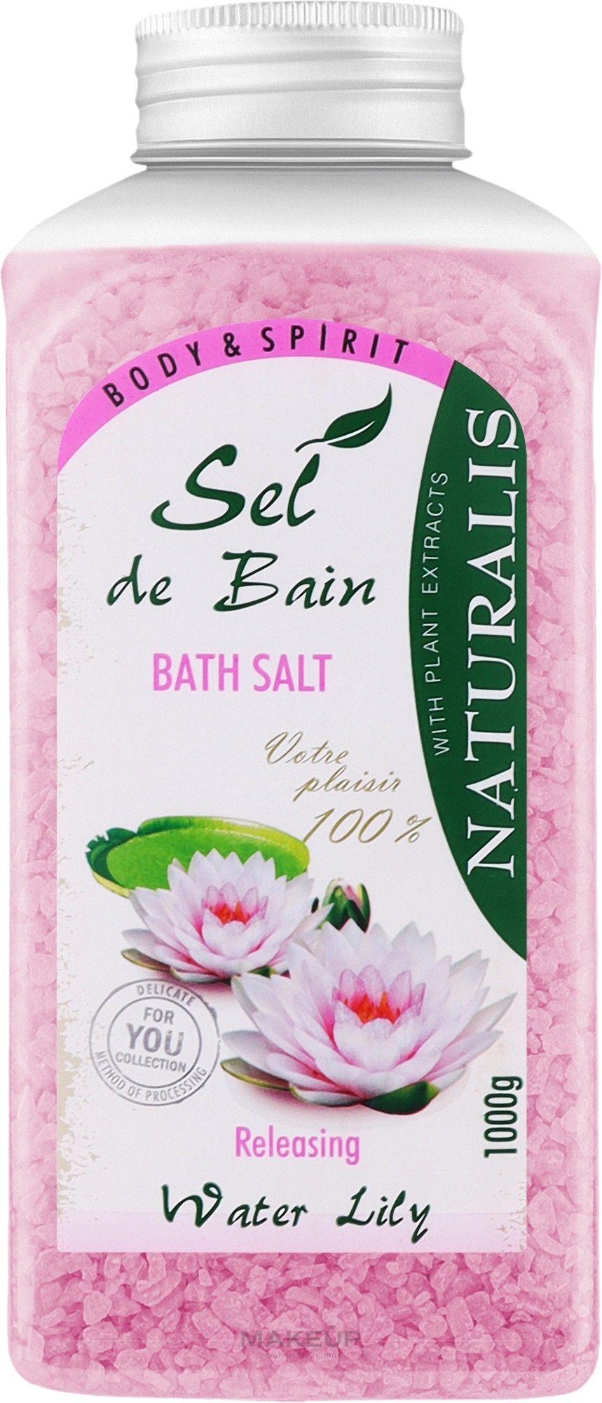 Odprężająca sól do kąpieli z lilią wodną - Naturalis Sel de Bain Water Lily Bath Salt — Zdjęcie 1000 g