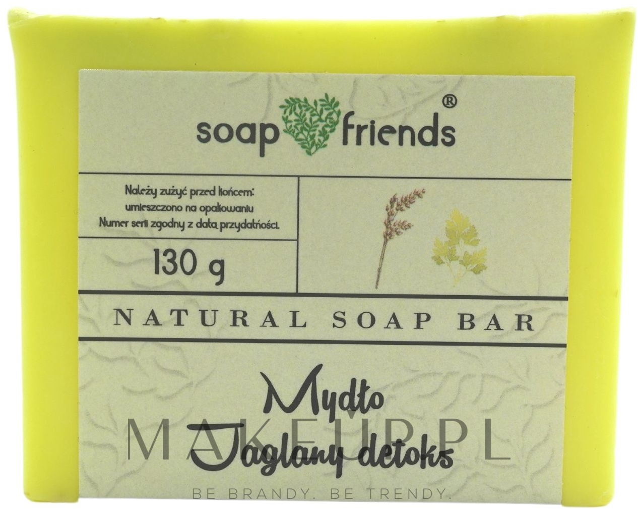 Glicerynowe mydło w kostce Jaglany detoks - Soap&Friends — Zdjęcie 130 g