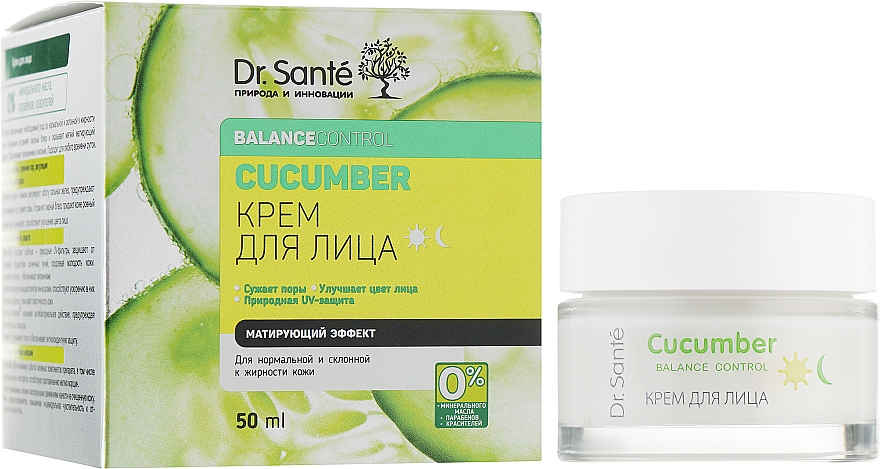 Ogórkowy krem matujący - Dr Sante Cucumber Balance Control